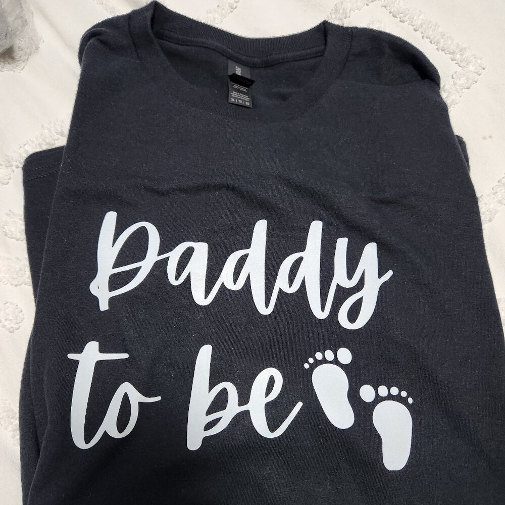 CUSTOM DADDY TO BE , MENS T-SHIRT